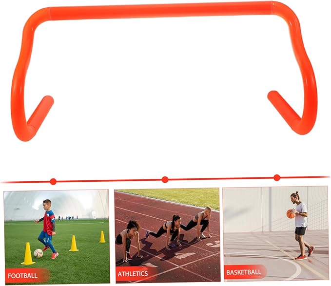 1pc Football Training Hurdle for Agility and Speed Drills Detachable Portable and Jumping Rack Orange
