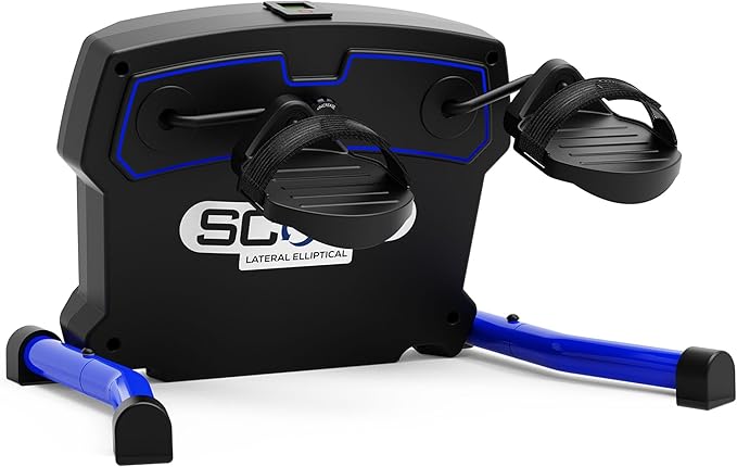 Scoop Lateral Elliptical | Compact Under Desk Exercise Equipment & Lateral Elliptical Machine | Leg Exerciser While Sitting for Seniors | Low-Impact Leg Exerciser for Balance, Mobility & Strength