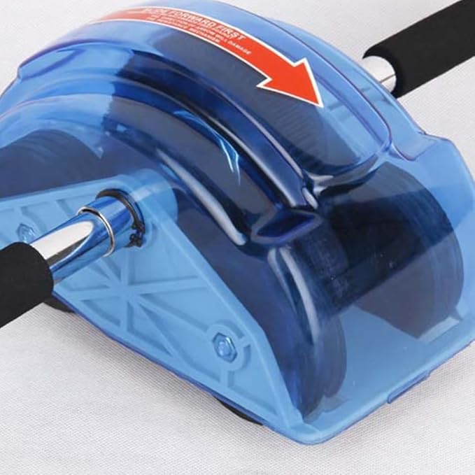 Four-wheeled Ab Roller Muscle Wheel with Gear Resistance, Blue Abdominal Exercise Wheel for Household Core Workout Fitness Equipment