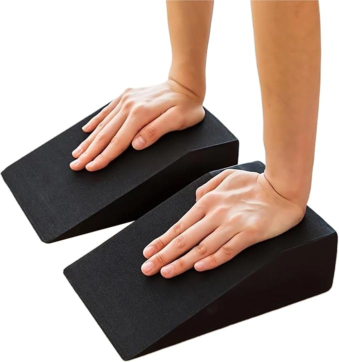 Yoga Foam Wedges 2Pcs Yoga Wedge Blocks Squat Block Multi-Functional Stretch Slant Board Calf Raise for Sports Fitness