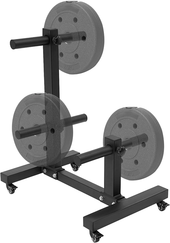 Weight Plate Rack Tree, Weight Plate Storage with Universial Wheels, Plate Rack Tree Holder Vertical Weight Tree Rack, Dumbbell Racks for Homes Hotels Gyms School