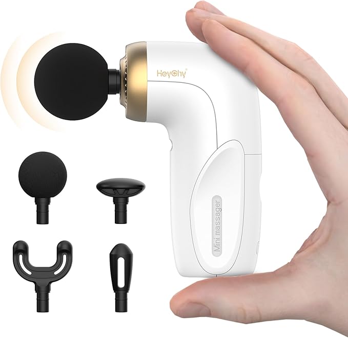 A1 Super Mini Massage Gun, Percussion Deep Tissues Muscle Massager, Compact Sports Travel Massage Gun, Portable Handheld Massager for Office, Home, Athletes(White)