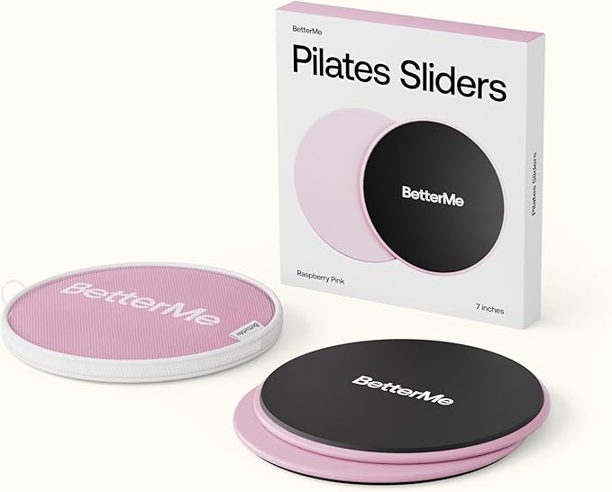 BetterMe Pilates Sliders – Dual-Sided Exercise Sliders for Core Training – Compact Workout Gliders for Home Fitness, Abs & Full Body Workouts