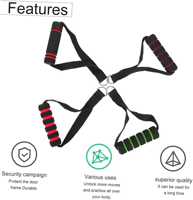 BESPORTBLE 8pcs Resistance Band Handles for Strength Training Non-Slip Ergonomic Fitness Attachments for Cable Machines Versatile Exercise Equipment for Home and Gym Workouts