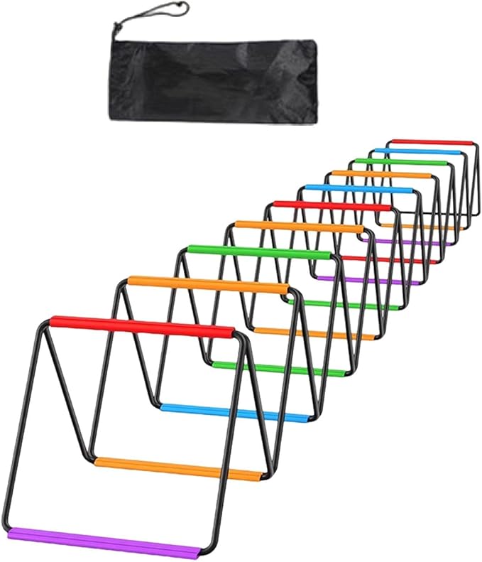 Agility Ladder Football Footwork Ladder Multipurpose Adjustable Jumping Hurdles for Soccer Volleyball Rugby, 20 Grids