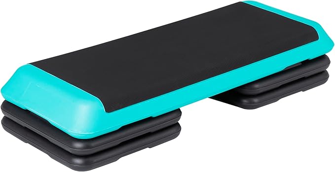 ZenStyle 43" Adjustable Aerobic Stepper Bench with 4/6/8 Inch Risers, Non-Slip Surface for Cardio, Strength Training & Home Fitness Workout