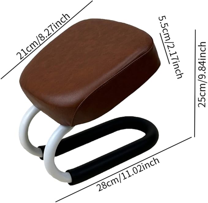 Colaxi Kneeling Meditation Stool Adjustable Birthday Gift Anti Slip Comfortable Seat Prayer Stool for Yoga Praying Home Women, Style A Brown