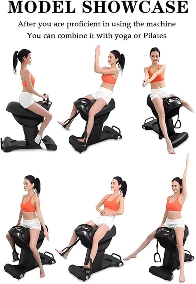 Electric Horse Riding Machine, Hip Training Vibration Rider, Indoor Plug-in Vibration Platform, Home Gym Exercise Machine, Fitness Equipment (Black )