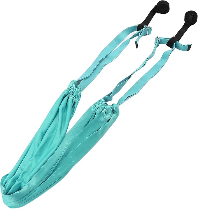 Premium Aerial Hammock Yoga Swing Kit Yoga Hammock Handstand Split Leg Stretchable Training Portable Elastic Aerial Hammock for Home Sky Blue(Light Blue)
