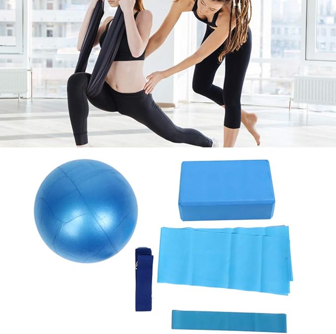 Yoga Beginners Kit Yoga Fitness Set Yoga Blocks Yoga Strap Belt Yoga Ball Towel Yoga Sets Yoga Accessories Kit for Beginners Yoga Starter for Home Workout Gym Women