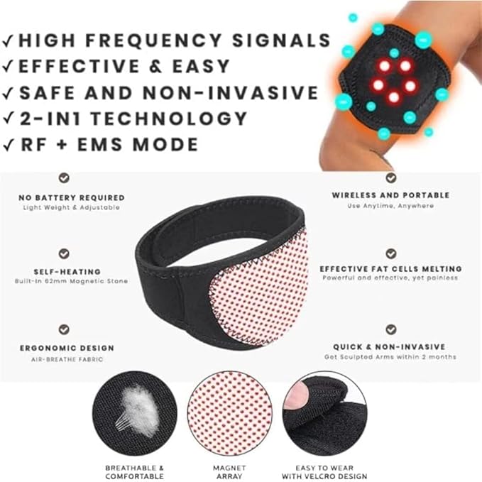 Magnetic Neck Brace, Soft Neck Brace with 5 Magnets Adjustable Self Heating Neck Support for Neck Pain Relief, 2 Pcs