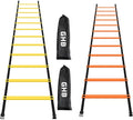 GHB Pro Agility Ladder 2 Pack Agility Training Ladder Speed 12 Rung 20ft with Carrying Bag (Yellow and Orange)