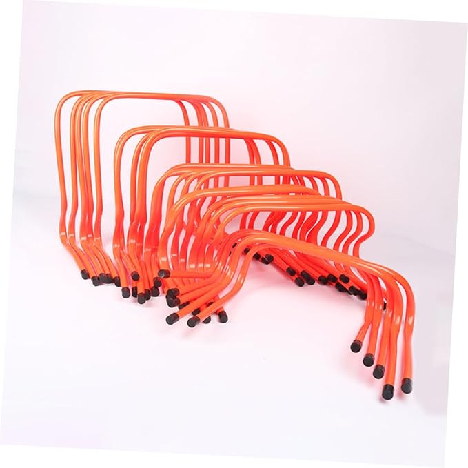 Mikinona 2pcs Professional Speed Hurdles Plastic Training Agility Hurdles 15cm for Soccer Football Running Training Equipment