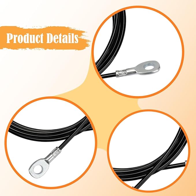 Fitness Pulley Cable Steel Wire Rope Multifunctional Cable Machine Attachment Accessories Replacement for Strength Equipment Suitable for Home Gym Upp