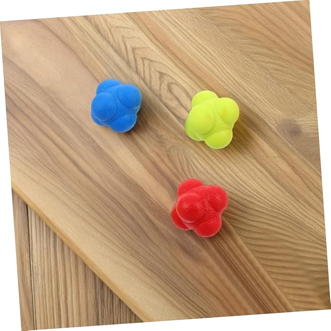 6pcs Agility Training Ball Hexagon Reflex Balls Reaction Training for Sports Eye Coordination Fitness Reaction Hockey Equipment