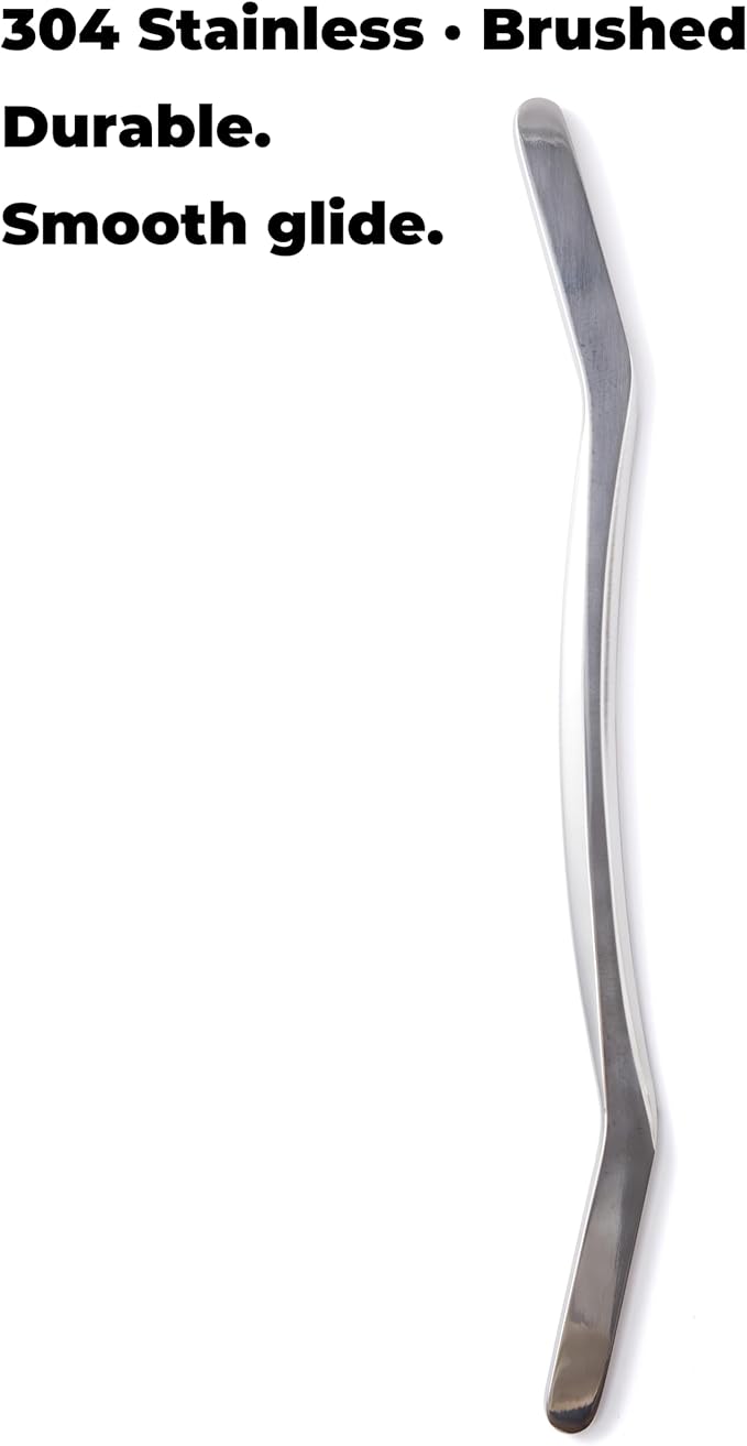 18-Inch Stainless Steel Foot Massage Tool – Muscle Scraper Stick for Calf and Arch Tension – S-Shaped Fascia Bar for Lower Leg Deep Tissue Release