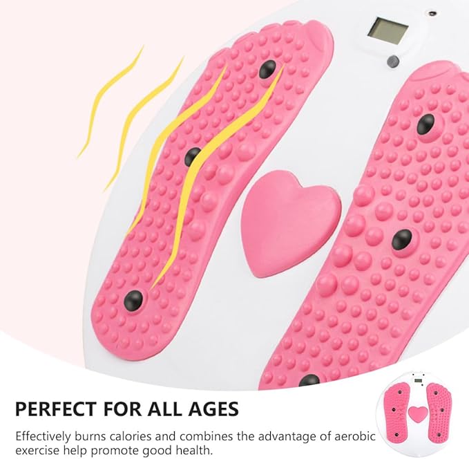 YARNOW Rotating Waist Disc Twisting Board with Magnetic Resistance Fitness Massage Counter for Home Ab Workout