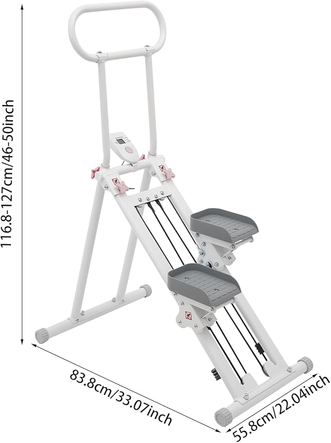 Stair Stepper Vertical Climber Machine with LCD Screen Compact Folding Cardio Exercise Climber Stair Climber for Living Rooms, Home Gyms, Apartments Foldable Design 300 lbs Capacity