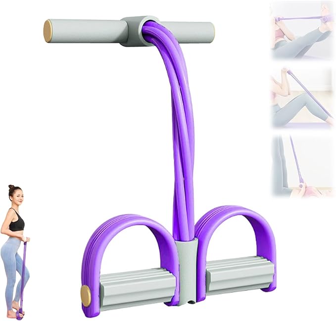 Fashion Puller Exercise, 8 Tube Pedal Resistance Device, 21 Fitness Resistance Bands-4 Tube Pedal Ankle Puller,Detachable and Adjustable Pedal Resistance Device, Unisex