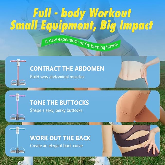 Pedal Resistance Bands with Handles, 2026 New Multifunction Elastic Yoga Resistance Band, 6-Tube Rubber Foot Home Exercise Equipment for Full Body Workout, Yoga, Waist