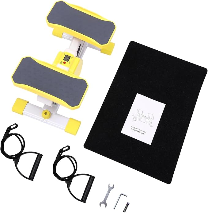 Mini Steppers, Stepper for Exercise, Load Capacity 330.69lbs, Stair Stepper with Resistance Bands, Portable Mini Stepper, Home Workout Equipment