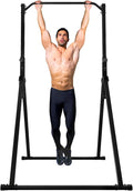 Foldable Pull Up Bar Stand, 440LBS Capacity Multifunction Triangular Structure Pull Up Station Home Gym Strength Training Workout Equipment with Adjustable Height for Pull-Ups Dips Push-Ups & More