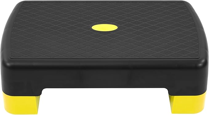 Fitvids 18" Aerobic Step Platform, Workout Stepper with Adjustable 2 Stackable Risers 3" 5.5" for Home Gym Small Space, Exercise Step, Multiple Option
