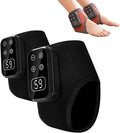 Foot Advanced Renew Triple Method Massager, with 5 Vibration Modes and 6 Heat Levels, Suitable for Pain Relief and Plantar Fasciitis, Travel & Home Use（Black 2pcs）