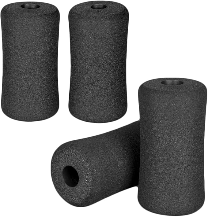 Foam Foot Pads Rollers Two Pair for Home Gym Exercise Machines Equipments Replacements with 1 Inch(2.5cm) Rod (Foam 5.12" X 2.76" Od X 0.87" Id)