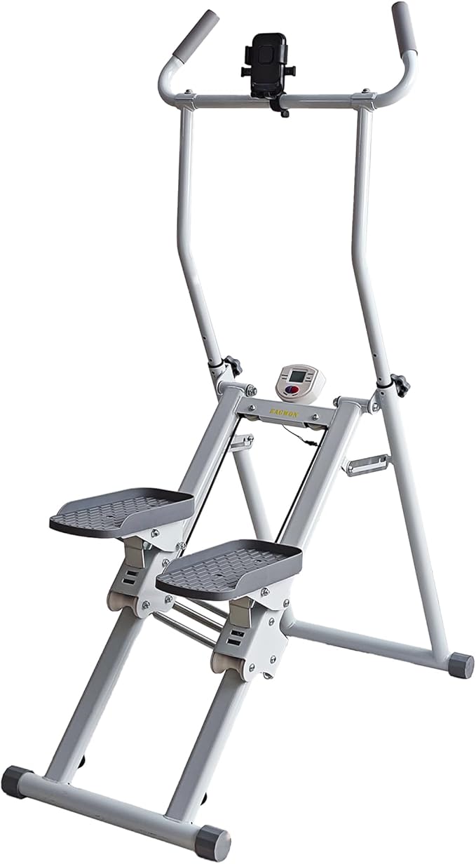 Stair Stepper, Vertical Climber for Home Gym, Compact Folding Full-Body Cardio Machine with Extended Step Range, Adjustable Handlebar & Pedals, Suitable for Women & Men