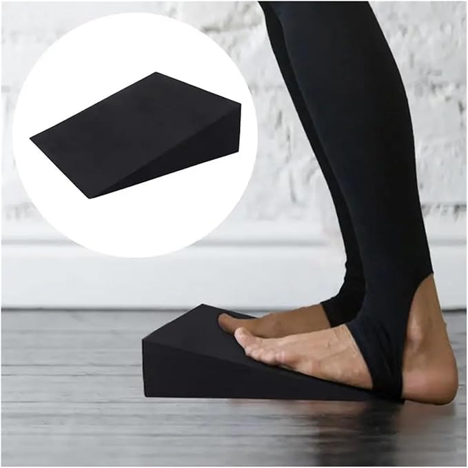 Yoga Foam Wedge Slanting Board EVA Foam Stretch Slant Boards Yoga Block Calf Extender Foot Stretcher(28x25x9cm 1 Pair)