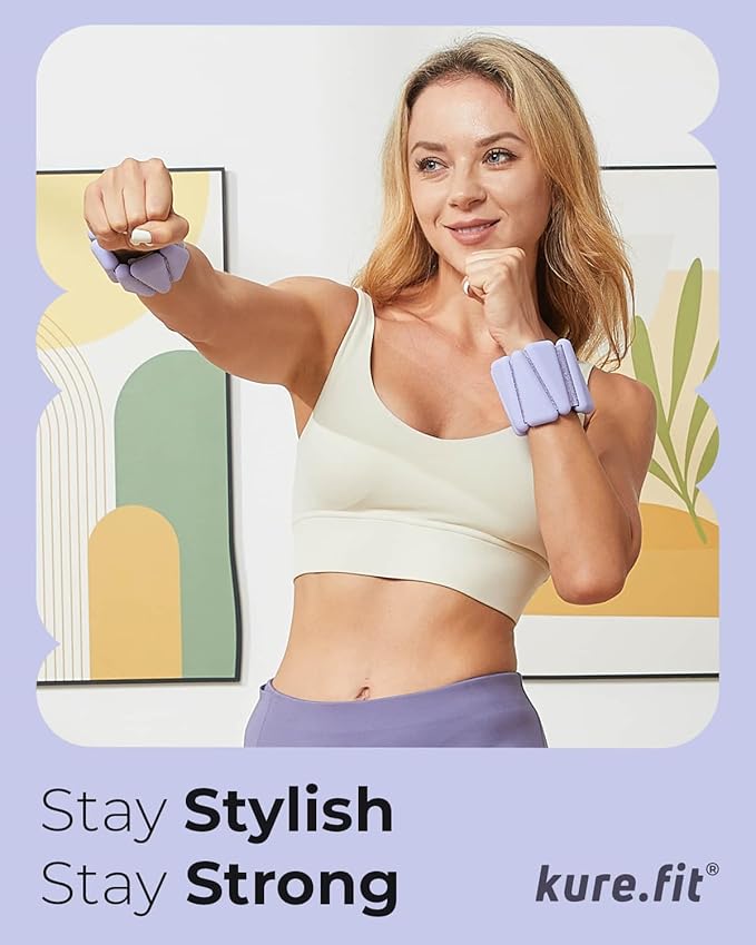 Pilates Weight | Wrist & Ankle Weights for Women | Weighted Bangles | 1LB/ 2LB Each (Set of 2)