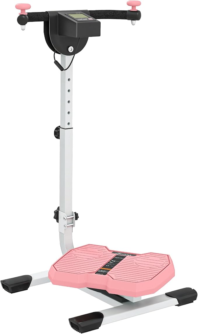 Soozier Foldable Ab Twister Board for Waist Trimming with Screen Showing Time, Calories, Ab Workout Equipment for Women and Men, Core Fitness Training Ab and Butt Workout Equipment