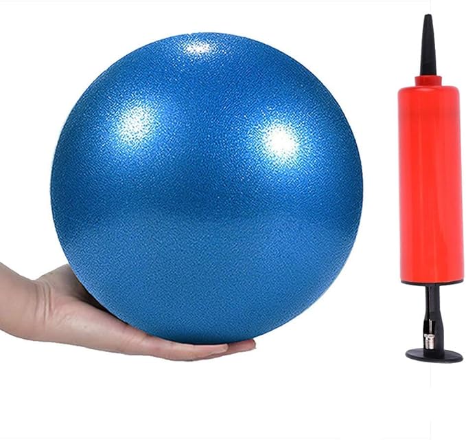 Mini Yoga Pilates Ball 10 Inch for Stability Exercise Training Gym Anti Burst and Slip Resistant Balls with Inflatable Straw