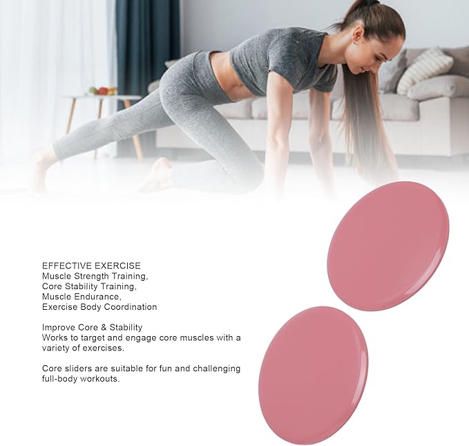 Core Sliders, 2pcs ABS Foam Core Sliders Gliding Discs for Home Workout for Cores Strength Training Fitness Exercise Equipment
