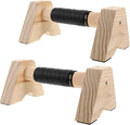 SUPVOX Wood Push up Bars Parallettes Stands 30cm Beech Wood Non-slip Base Strength Training Home Gym Equipment for Men Women Handstand and Pushup Workout