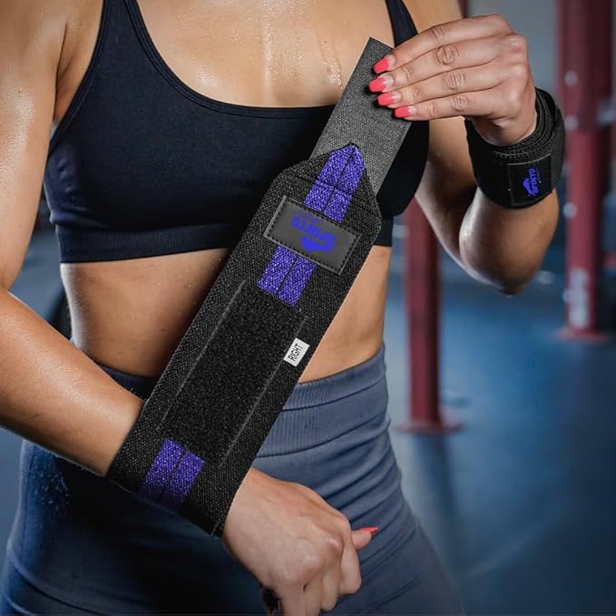 18" Wrist Wraps for Weightlifting USPA-Approved Wrist Support with Thumb Loop Heavy Duty Wrist Braces for Powerlifting, Gym, Cross Training & Strength Training for Men & Women