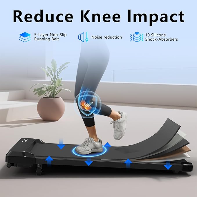 3-in-1 Walking Pad with Incline,2.5 HP Under Desk Treadmill for Home Office,265 LBS Compact Walking Treadmill with LED Display,No Assembly