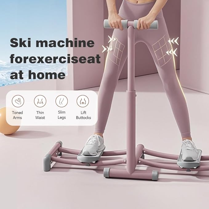 Ski Machine Leg Exerciser – Pelvic Floor & Thigh Toner, Home Aerobic Workout Equipment for Women & Men, Portable Leg Beauty Trainer for Toning, Fitness, and Core Strength