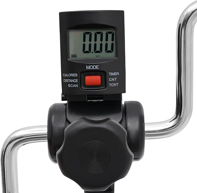 Pedal Exerciser Bike for Seniors, Hand Arm Leg and Knee Peddler, Adjustable Fitness Recovery Equipment with LCD Monitor, Home Exercise Equipment for Elderly