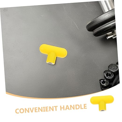 VALICLUD 2Pcs Yellow Handle Grips for Cable Machine Attachments Ergonomic Gym Equipment Handles for Arm Exercise Strength Training with Rotation and Knob