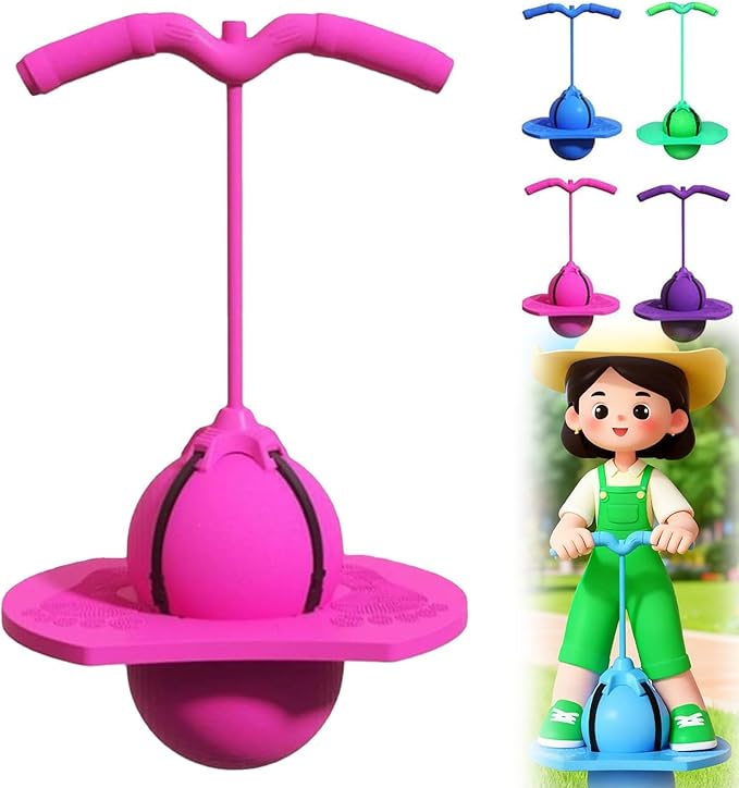 2026 Balance Jumping Ball, Balance Pogo Ball, Pogo Jumper with Handle and Ball Pump, High Jump Toy Bounce Jump Trick Board Pogo Bouncing Ball Safe and Fun Pogo Stick for Adults