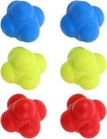 6pcs Hexagon Reaction Balls Speed Training Set for Hand Eye Coordination and Agility Reflex, 5.5cm Sports Coordination Balls for Adults Fitness and Wrestling Training
