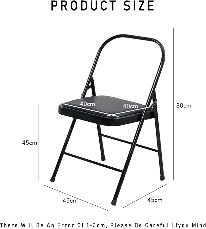 Yoga Chair,Easy to Carry and Store,Soft Sponge Cushion,Foldable Pilates Chair,for Indoor and Outdoor Yoga Studios(Color3)