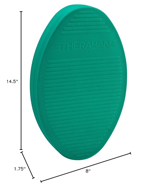 THERABAND Stability Trainer Pad, Beginner Level, Firm, Green Foam Balance Pad for Physical Therapy, Exercise Pad for Core Strength, Lightweight Non-Slip Balance Trainer, Portable Foam Pad for Home or Clinic Use