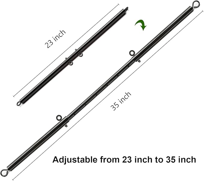 Sovyime Black Portable Exercise Spreader Bar, Restore Pilates Sports Aid Training Fitness Gear Pilates Aid Kit, Home Yoga Gym Kit (Black)