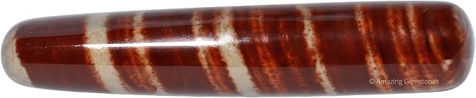 Amazing Gemstone Narmada Stone Crystal Wand Massage Stick - Pelvic Wand Gua Sha for Adults - Crystals and Healing Stones Massage Wands for Adults Gifts (Smooth)