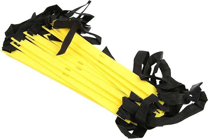 Fixed Agility Ladder for Football Training, Speed Rope Ladder with 12 Rungs, Bright Color Footwork Ladder for Soccer Drills, 6M Durable PP Sports Ladder for Team and
