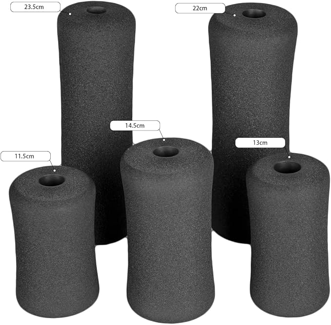 Foam Foot Pads Rollers Two Pair for Home Gym Exercise Machines Equipments Replacements with 1 Inch(2.5cm) Rod (Foam 4.53" X 2.56" Od X 0.87" Id)