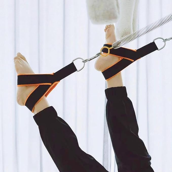 2x Pilates Straps, Fitness Straps Pilates Equipment Waist Back Leg Core Yoga Straps Reformer Straps for Home Exercise